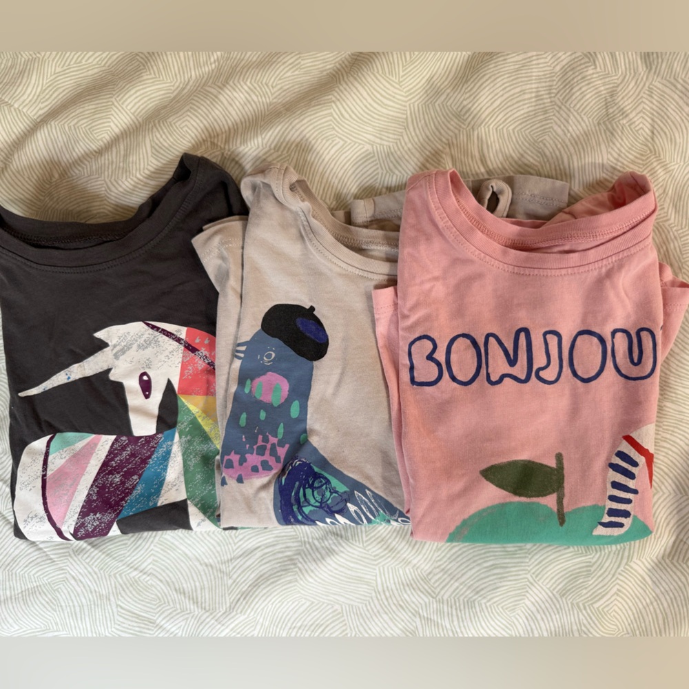 Set of 3 Tea Collection Graphic T-Shirts size 6